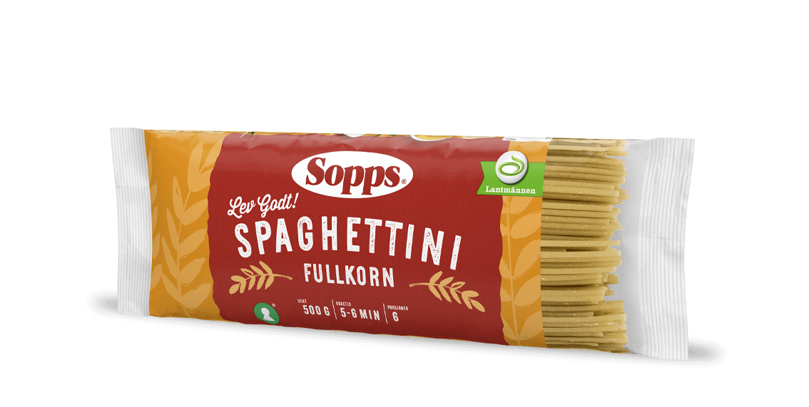 Vegetarisk pasta carbonara med sopp Sopps